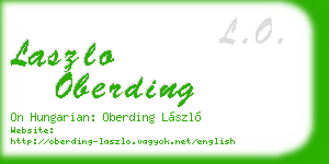 laszlo oberding business card